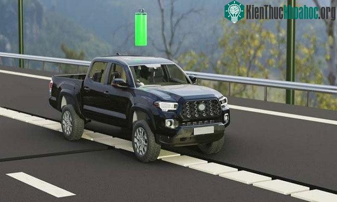 Mô phỏng xe chạy trên đoạn đường xây từ vật liệu Magment.