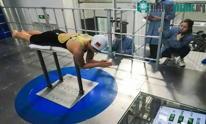 Vận động viên bơi lội Trung Quốc tại cơ sở huấn luyện.
