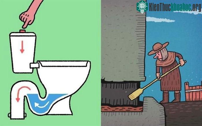 Những người dọn dẹp phụ trách thu gom rác thải khi đường phố vắng tanh.