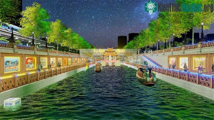 Hình ảnh mô phỏng “Công viên Lịch sử - Văn hoá - Tâm linh" sông Tô Lịch ảnh 8