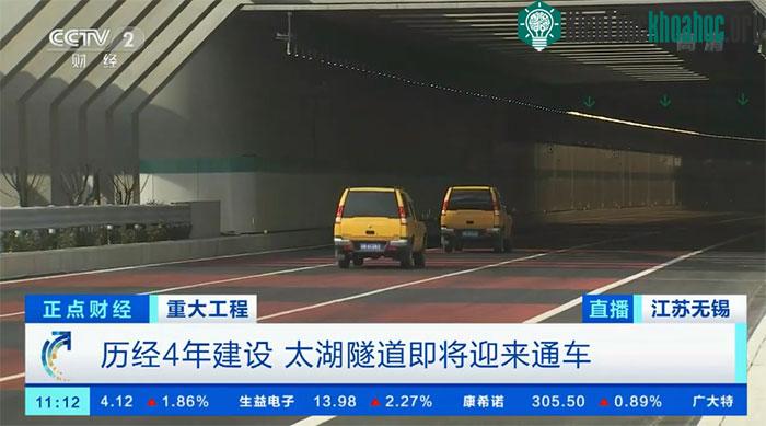 Hầm Thái Hồ là hầm cao tốc dưới nước dài nhất Trung Quốc hiện nay.