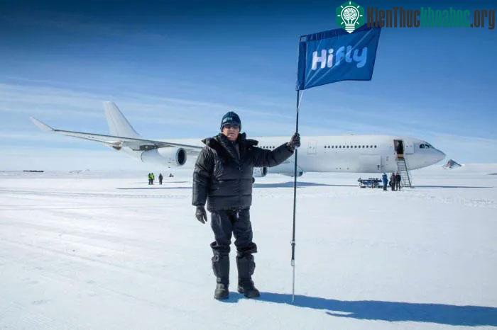 Đây là chiếc máy bay Airbus A340 đầu tiên tới Nam cực