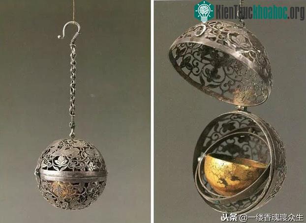 Chiếc lư hương kiêm lò sưởi có thiết kế độc đáo.