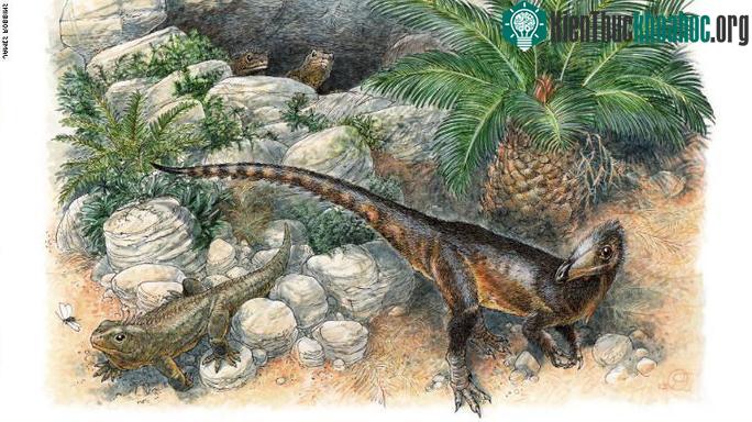 Ảnh mô phỏng Welsh "thân nhỏ", thuộc loài khủng long ăn thịt Pendraig milnerae