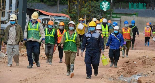 Số lượng công nhân làm việc giảm đáng kể.