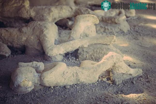 Phôi thạch cao mô tả lại những nạn nhân đã chết trong khi trú ẩn trong vụ núi lửa Vesuvius