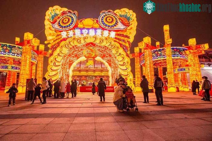 Triển lãm đèn lồng đón Tết Nguyên đán tại Tây An, tỉnh Thiểm Tây, Trung Quốc.