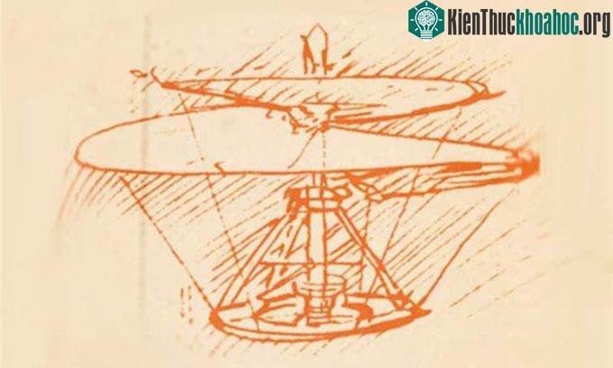 Thiết kế máy bay của Leonardo da Vinci những năm 1480.