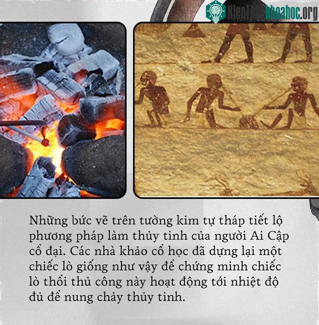 Bức vẽ mô tả phương pháp làm thủy tinh