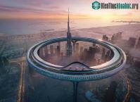 Ảnh Toàn cảnh "Thành phố tròn" chu vi 3.000m bao quanh tháp Burj Khalifa