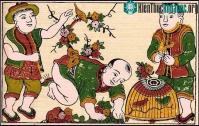 Ảnh Ý nghĩa tục treo tranh dân gian trong dịp Tết Nguyên đán: Gửi gắm ước vọng về một năm mới sung túc
