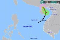 Ảnh Bão số 5 đã suy yếu thành áp thấp nhiệt đới trên Vịnh Bắc Bộ