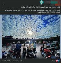 Ảnh Mây vảy rồng xuất hiện trên bầu trời Hà Nội báo hiệu sắp có bão và sự thật gây bất ngờ!