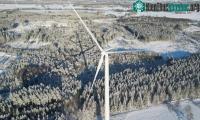 Ảnh Turbine gỗ cao nhất thế giới đang bắt đầu hoạt động