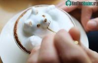 Ảnh Tạo hình 3D tuyệt đẹp từ bọt sữa trên tách cà phê