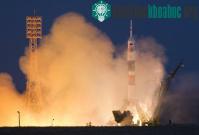 Ảnh Tàu Soyuz rời bệ phóng đưa ba phi hành gia đến ISS
