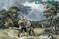 Ảnh Ngày 15/6: Benjamin Franklin thực hiện thí nghiệm với sét đầu tiên bằng cánh diều