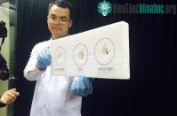 Ảnh Bộ Y tế thực nghiệm: Tất cả dầu cá đều ăn mòn xốp