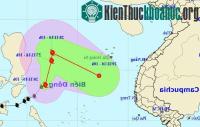 Ảnh Bão Tokage trên biển Đông, hướng Nam Trung Bộ