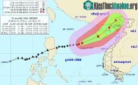Ảnh Bão Sarika tăng tốc, tiến thẳng vào Nam Định, Quảng Ninh