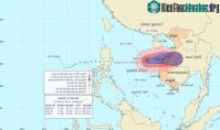Ảnh Bão Nari cách bờ biển Quảng Trị-Quảng Ngãi 330km