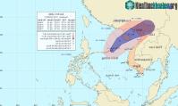 Ảnh Bão Jebi tăng cấp trên biển Đông