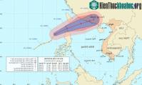 Ảnh Bão Doksuri tiến gần Biển Đông, mưa dông rải rác