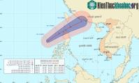 Ảnh Bão mạnh đang tiến vào biển Đông