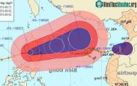 Ảnh Bão Nesat mạnh cấp 13 vào biển Đông