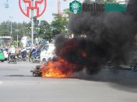 Ảnh Tìm nguyên nhân hàng loạt xe máy bốc cháy