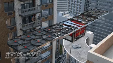 Ảnh Mô phỏng xe bus của tương lai đi bằng hai bánh độc đáo