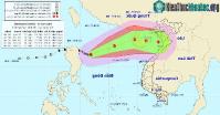 Ảnh Bão Khanun liên tục tăng cấp, và di chuyển chậm và tích thêm năng lượng