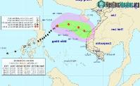 Ảnh Cơn bão số 13 đang tiến gần đến Quần đảo Hoàng Sa