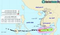 Ảnh Dự báo: Bão Tembin đang giảm cấp