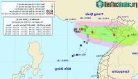 Ảnh Đường đi “kỳ dị” của cơn bão số 4