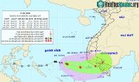 Ảnh Cơn bão số 9-Usagi đang mạnh dần lên, gió giật lên tới cấp 12