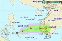 Ảnh Áp thấp nhiệt đới đang di chuyển nhanh trên biển, có khả năng mạnh lên thành bão