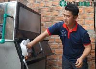 Ảnh Chàng kỹ sư trẻ chế tạo thành công máy đốt rác kết hợp đun nước sôi giá rẻ