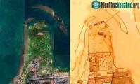 Ảnh 2 thầy trò sử dụng thuật toán để biến bản đồ từ thời cổ đại thành hình chụp rõ nét giống như bản đồ vệ tinh