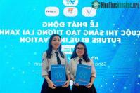 Ảnh Sáng chế độc đáo ống hút được làm từ hạt gạo giúp cho việc bảo vệ môi trường của học sinh
