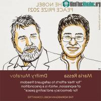 Ảnh Hai nhà báo Philippines và Nga được vinh danh Giải Nobel Hòa bình 2021