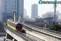 Ảnh Hà Nội chạy thử nghiệm đoàn tàu tuyến metro Nhổn-ga Hà Nội